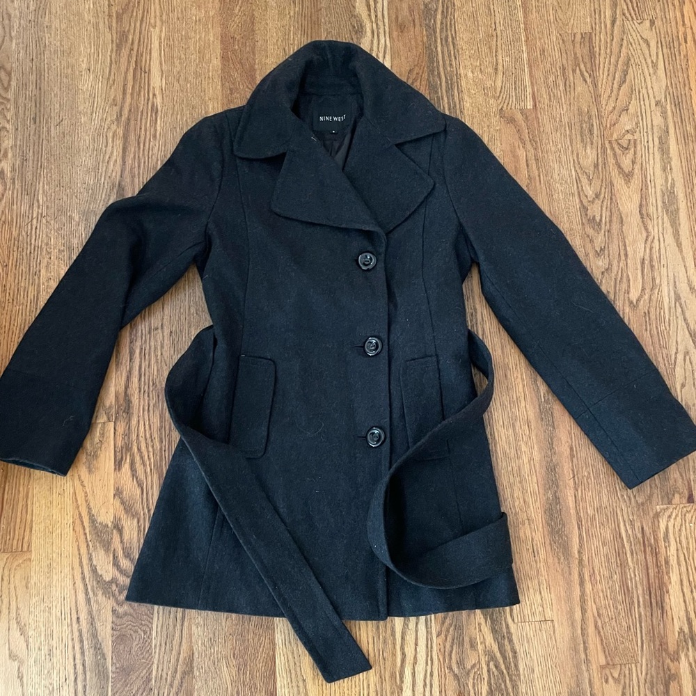 Nine West grey wool peacoat